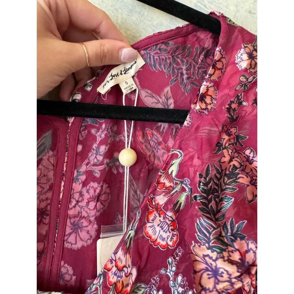 FOR LOVE‎ AND LEMONS BERRY FLORAL ROMPER